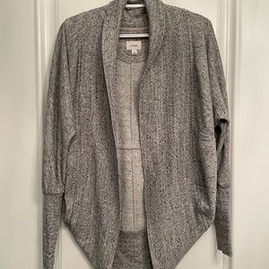 Aritzia Grey Speckled Diderot Cardigan